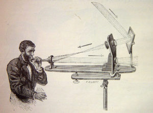 The photophone, invented by Alexander Graham Bell in 1880